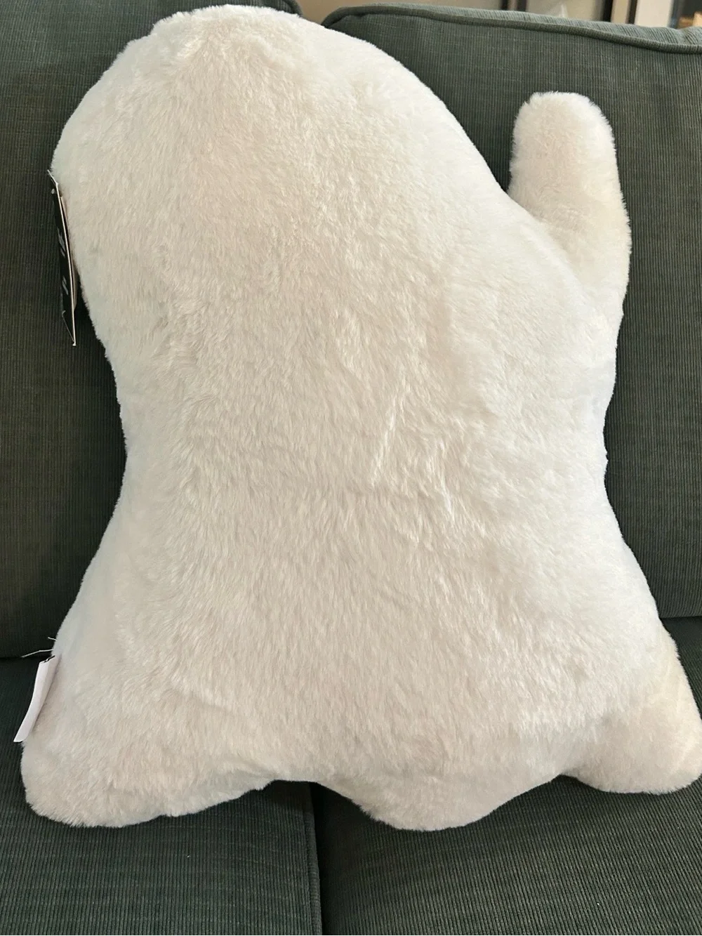 Martha Stewart Faux Fur Ghost Pillow Halloween Decorative Espresso Martini NWT